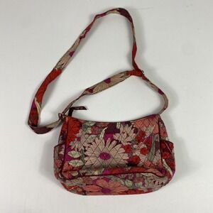 Vera Bradley Crossbody Bag Womens One Size Pink Orange Floral Quilted Purse